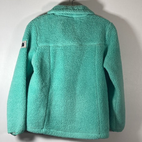 The North Face Jacket Girls Size 10/12 Mint Green Soft Warm High or Low Collar - Picture 6 of 11